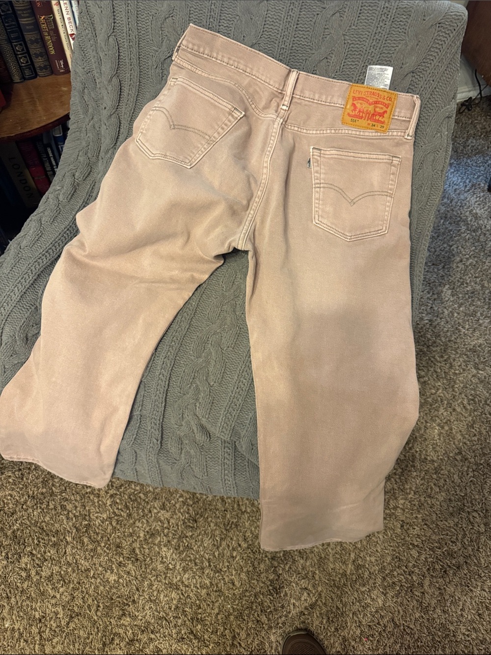 Levi's 514 Men's Blush Relaxed Fit Jeans Size W 34 L 29